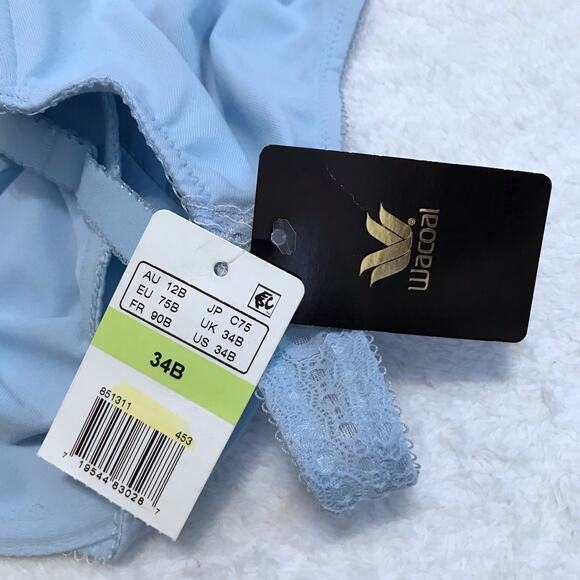 Wacoal NWT Blue Front Close Bra Women 34B - Picture 9 of 12